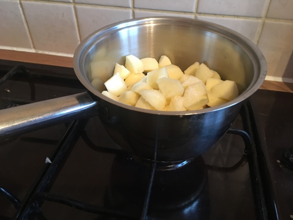 making apple sauce